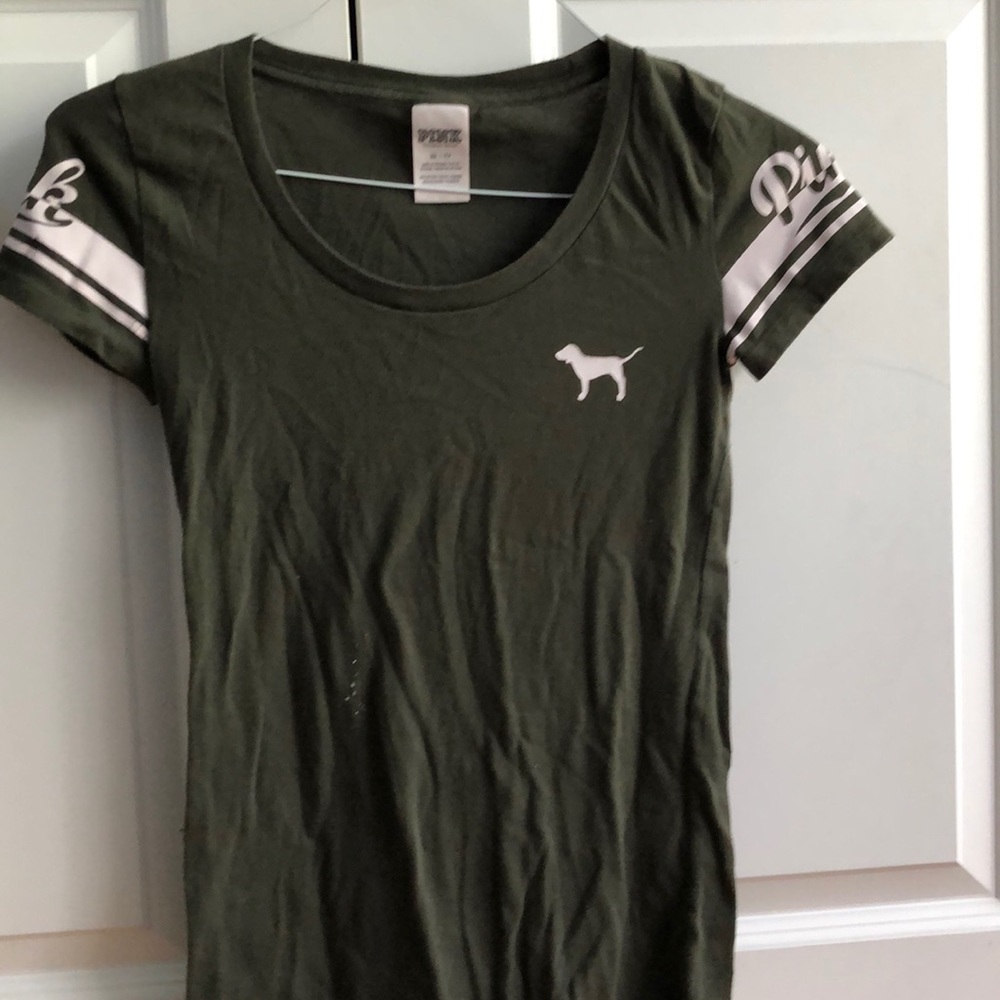 Green athletic T-shirt